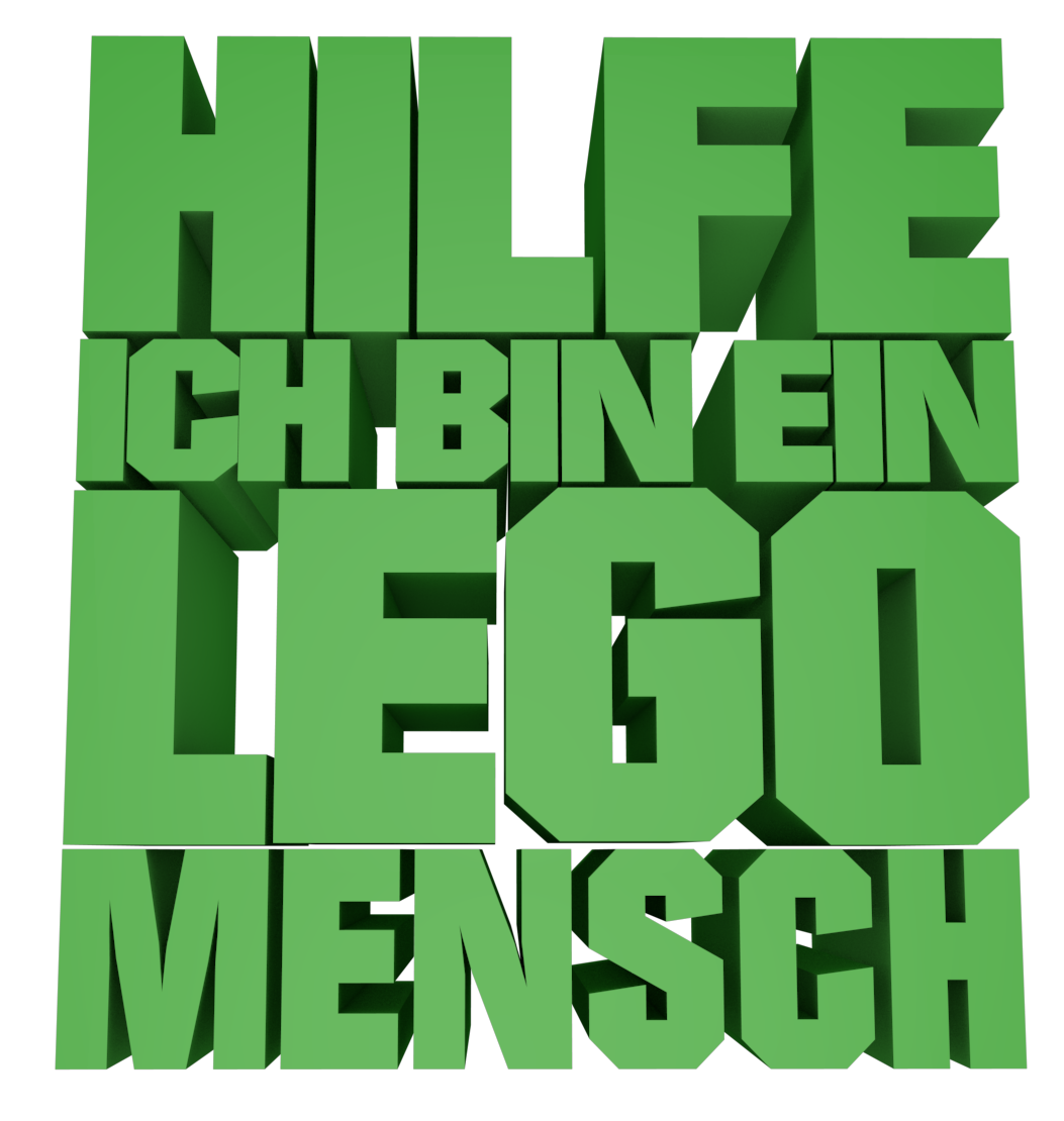 Hilfe ich bin ein Legomensch-Logo